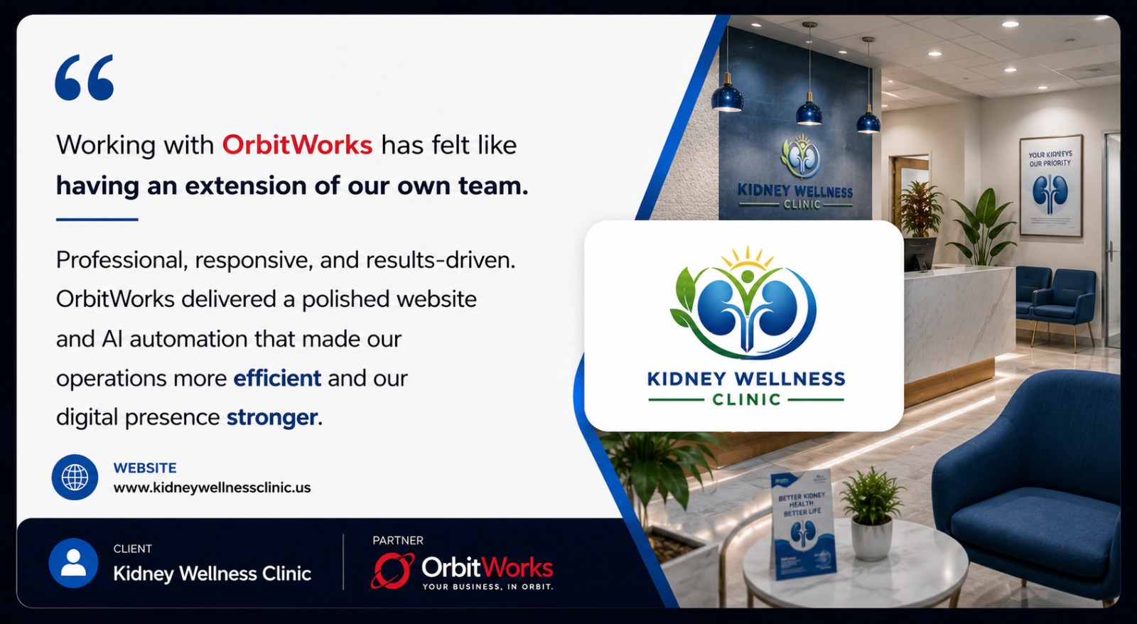 Aroujo Kidney Wellness, OrbitWorks client work
