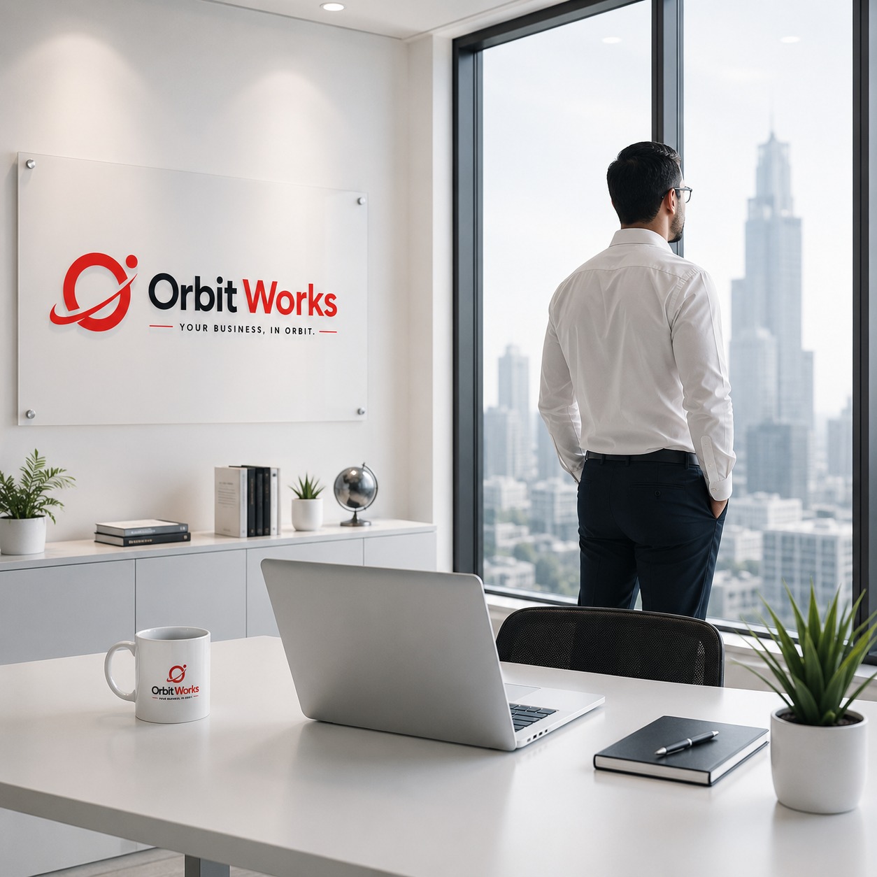 OrbitWorks specialist reviewing AI analytics